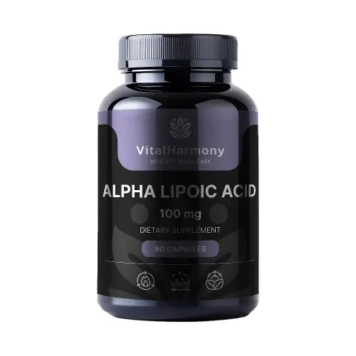 VitalHarmony Alpha Lipoic Acid 100 mg 90 kapsulių VitalHarmony Alpha Lipoic Acid