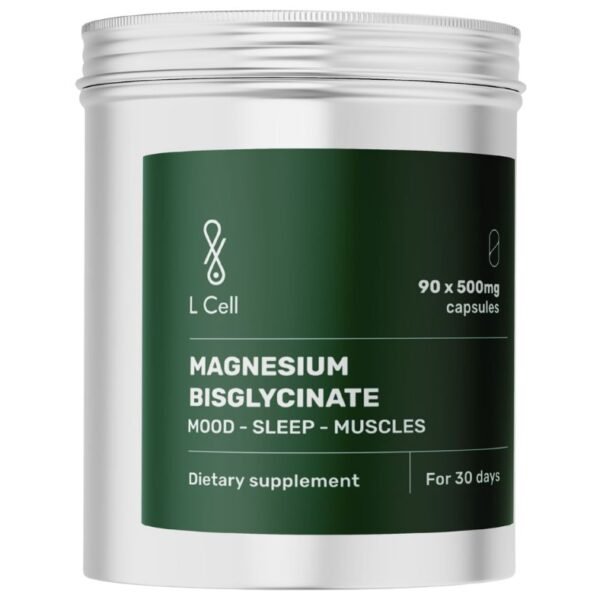 L Cell Magnio Bisglicinatas 500mg