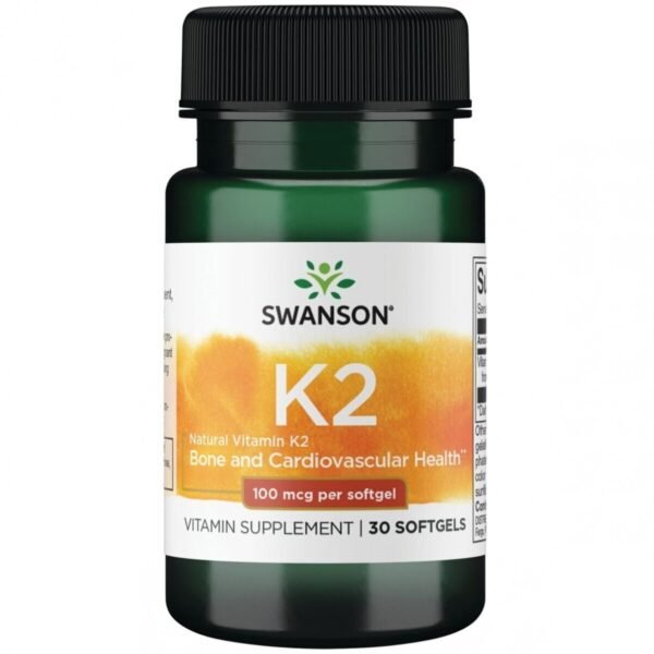 Swanson VITAMINAS K2 100 MCG (NATŪRALUS)
